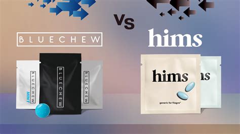 <b>Hims</b>: Chewable Viagra to Try in 2023 Medically reviewed by Alexandra Perez, PharmD, MBA, BCGP <b>BlueChew</b> and <b>Hims</b> both offer chewable versions of ED medications such as sildenafil (Viagra). . Bluechew vs hims